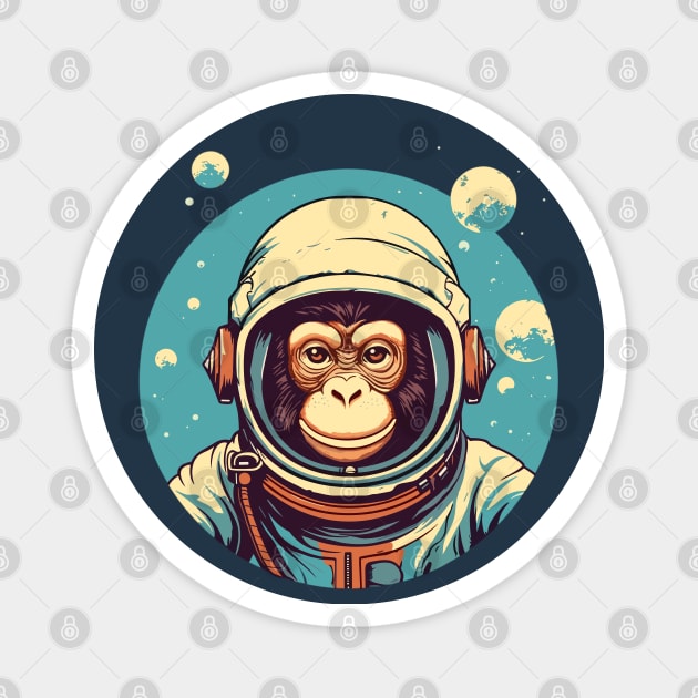 Space Chimp Magnet by Cinnamon Skies